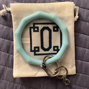 Sweet Carolina Blue Bamboo - Silicone Big O Key Ring